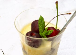 ΚΡΕΜΑ ΜΕ ΚΕΡΑΣΙΑ ΚΑΙ ΓΛΥΚΟ ΚΡΑΣΙ ΣΑΜΟΥ (Samos Vin Doux του ΕΟΣΣ)