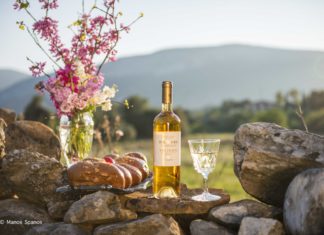 Τσουρεκάκια γεμιστά με σοκολάτα και Samos Vin Doux