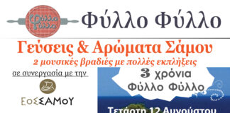 3 χρόνια «Φύλλο Φύλλο»: ΣΠΟΝΔΗ ΣΤΗ ΣΑΜΟ